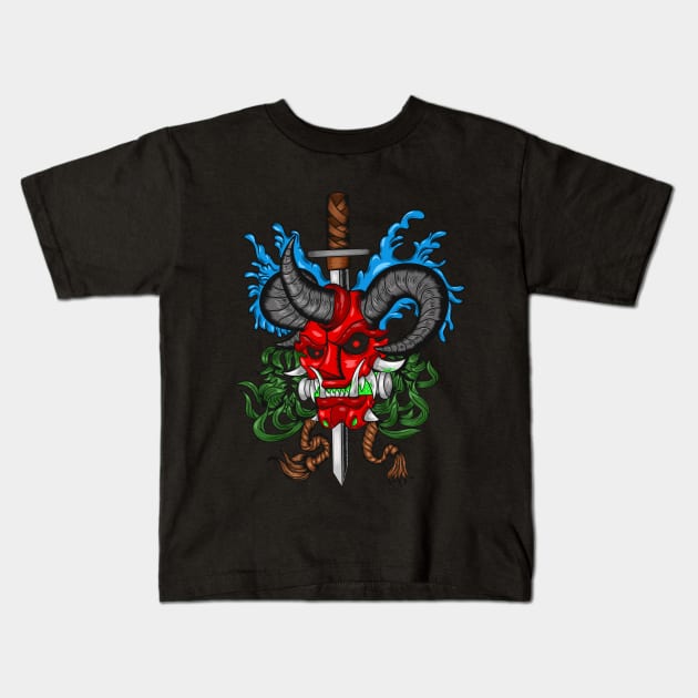 Toxic warriors Kids T-Shirt by Applesix